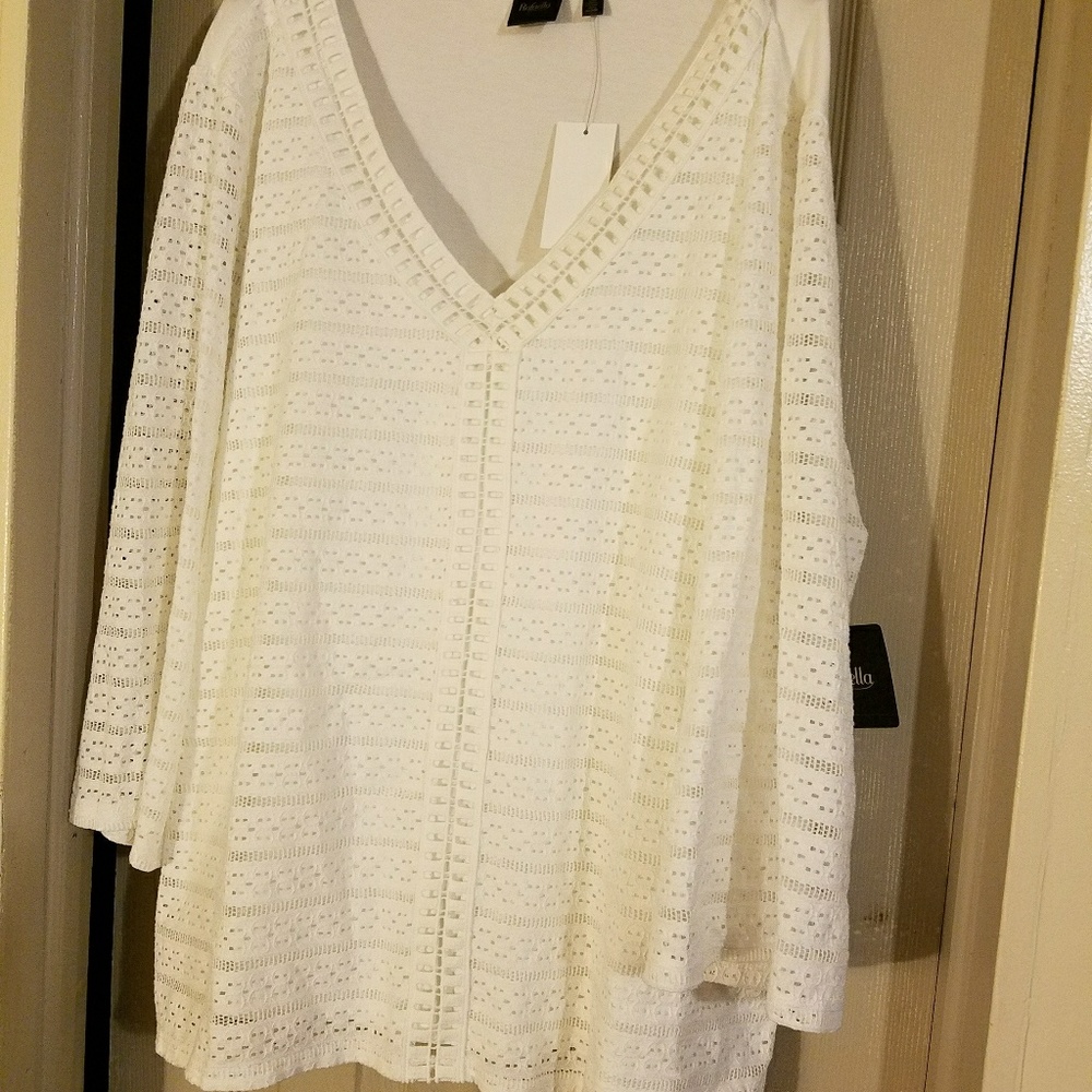 Off White Eyelet polyester lining